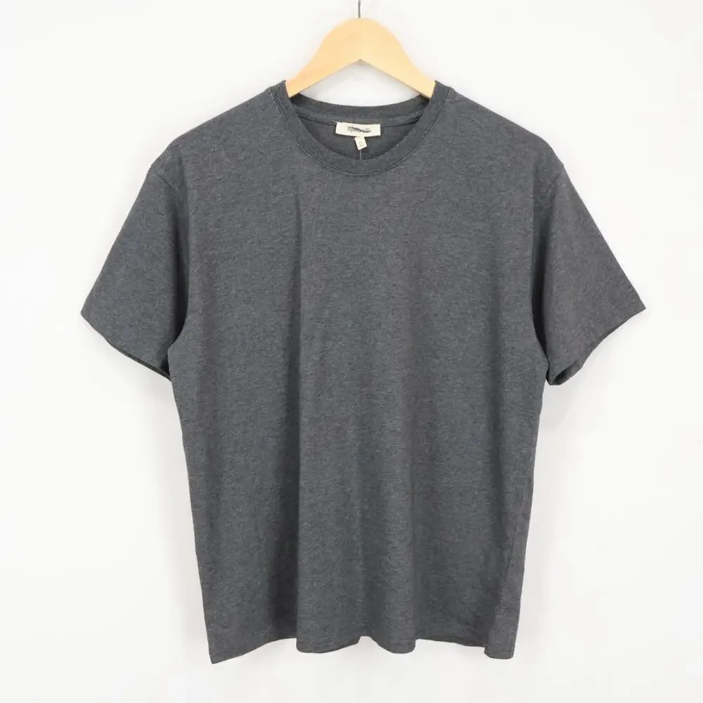 NWT Madewell 100% Cotton Relaxed Oversized Tee Heather Basalt Grey Size XS - Picture 4 of 10